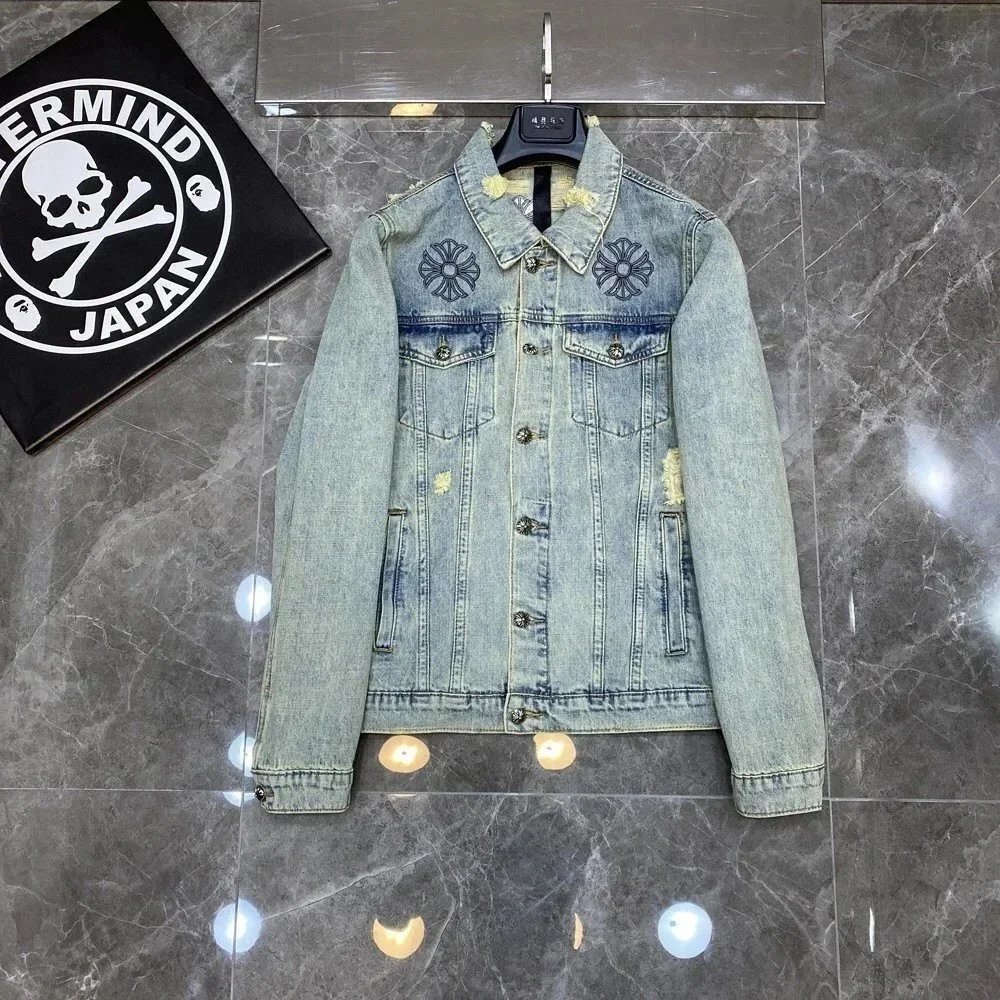A Bathing Ape Denim Jacket Light Blue Streetwear Style