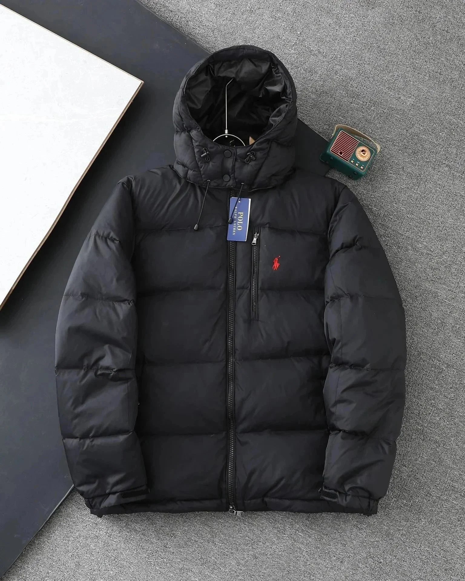 Polo Ralph Lauren Black Hooded Puffer Jacket