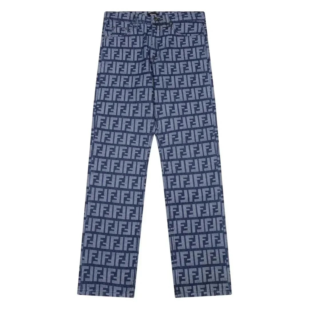 Fendi Logo Print Blu