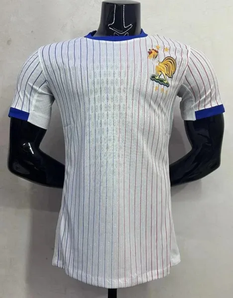 Le Coq Sportif Striped White Jersey with Gallic Rooster Emblem - 1
