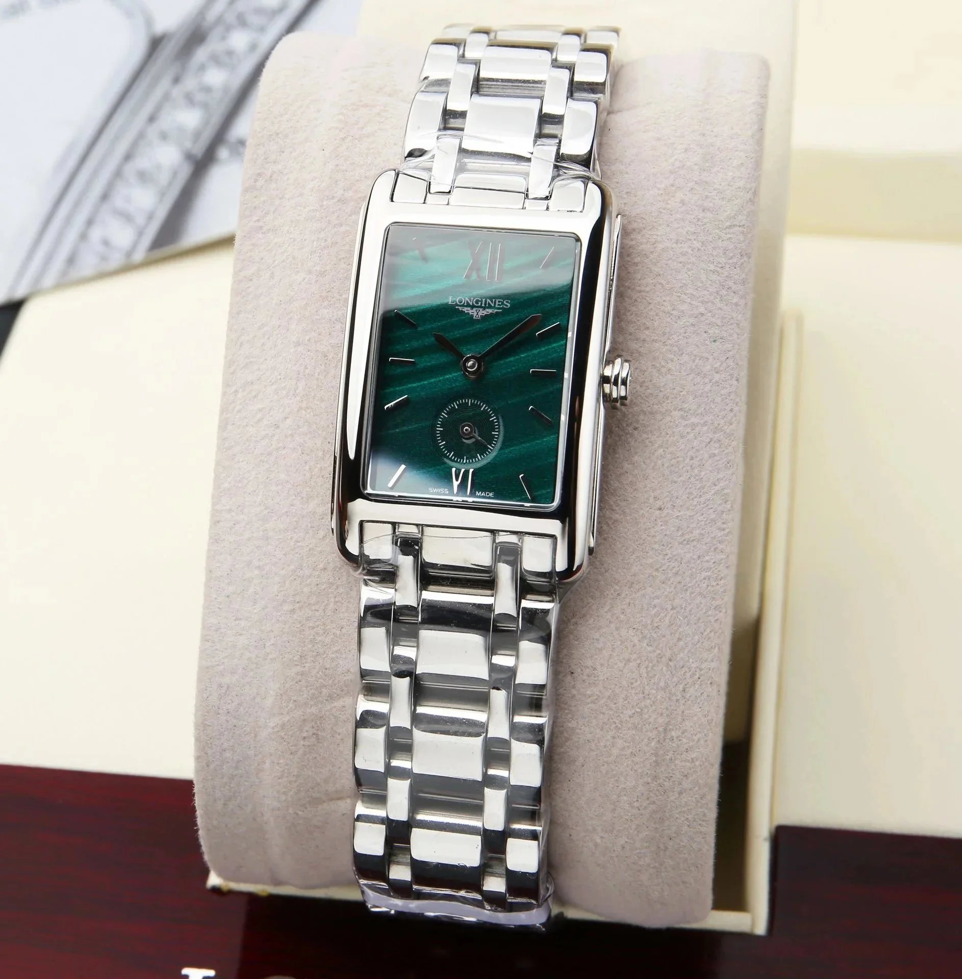 Longines La Grande Classique de Longines Silver Dial Gray Alligator Strap Mechanical Watch Watches - 11