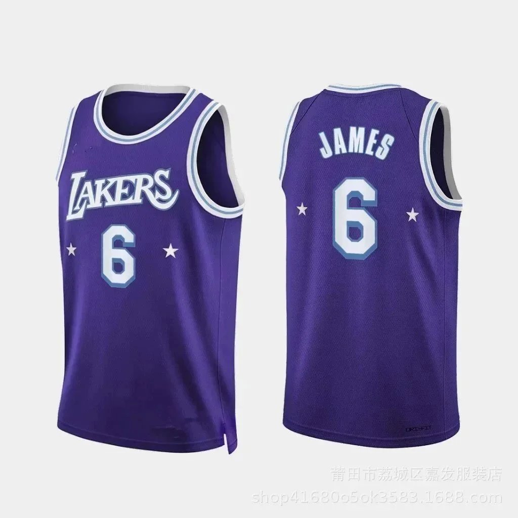 Unbranded Football Jerseys Los Angeles Lakers basketball jersey with player name and number image 2