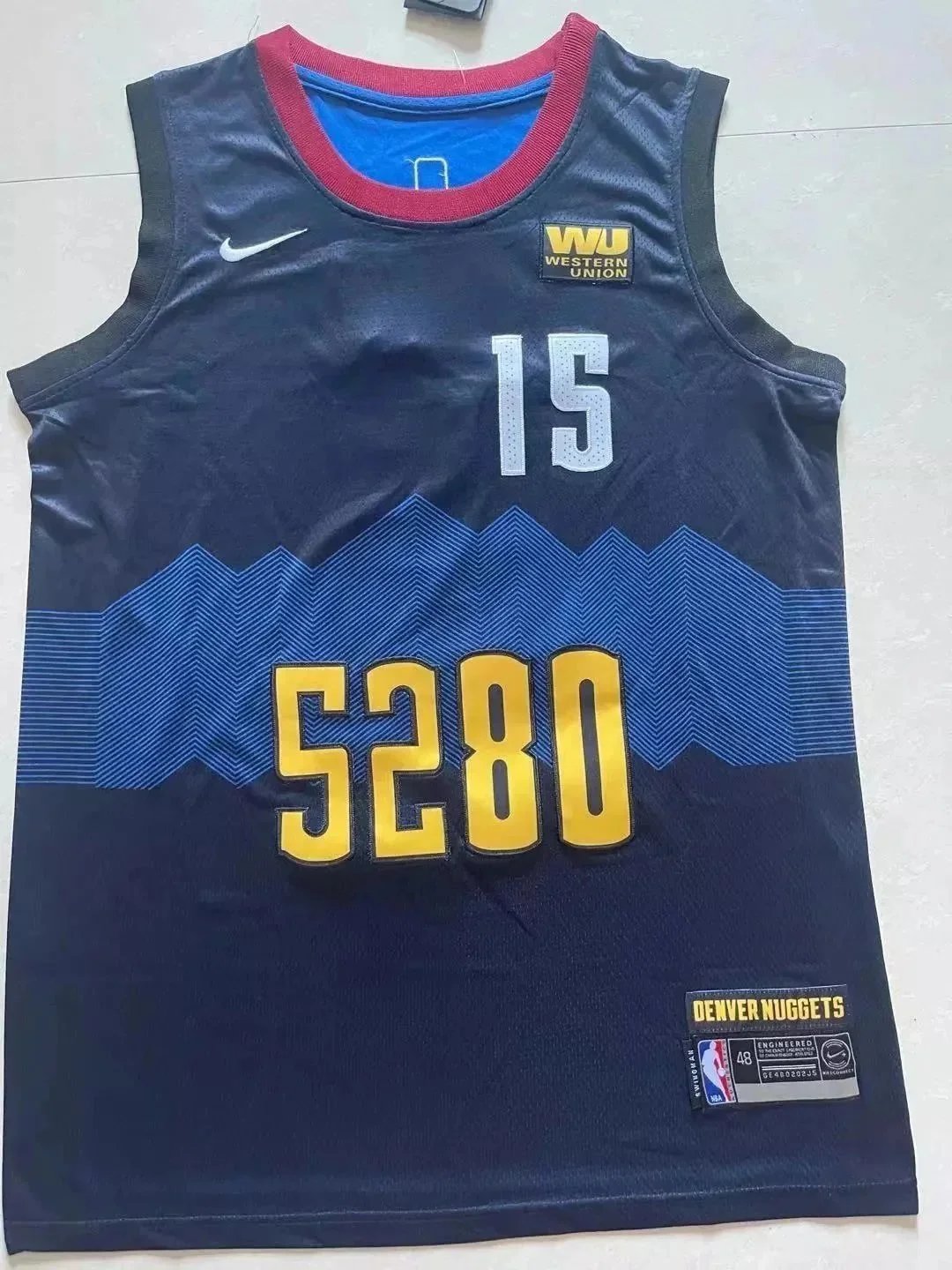 Mitchell & Ness Denver Nuggets Rainbow City Edition Jersey Black - 2
