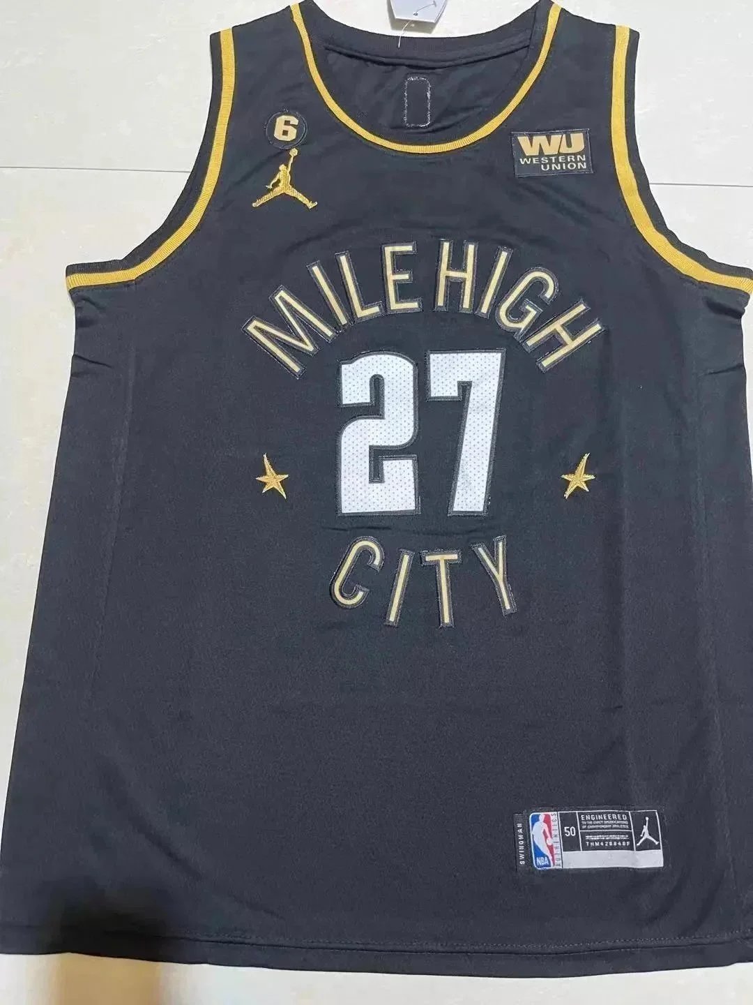 Mitchell & Ness Denver Nuggets Rainbow City Edition Jersey Black - 3