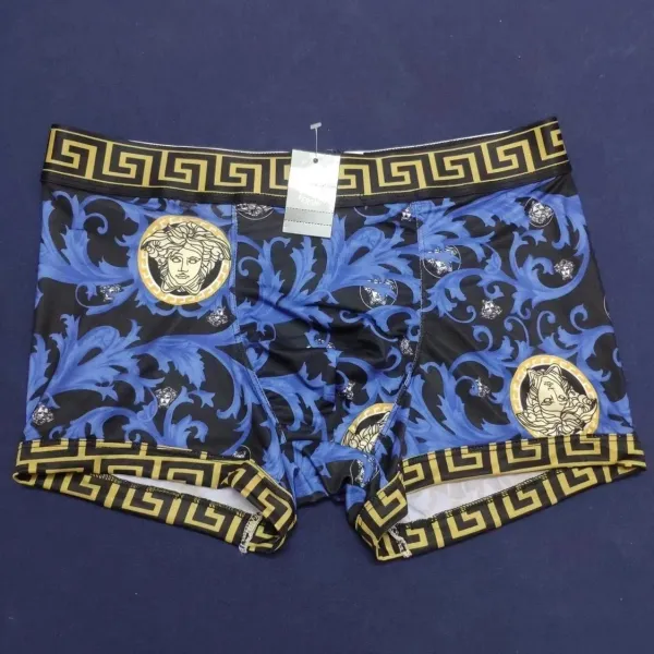 Versace Medusa Baroque Print Ice Silk Boxer Briefs Multicolor Underwear - 5