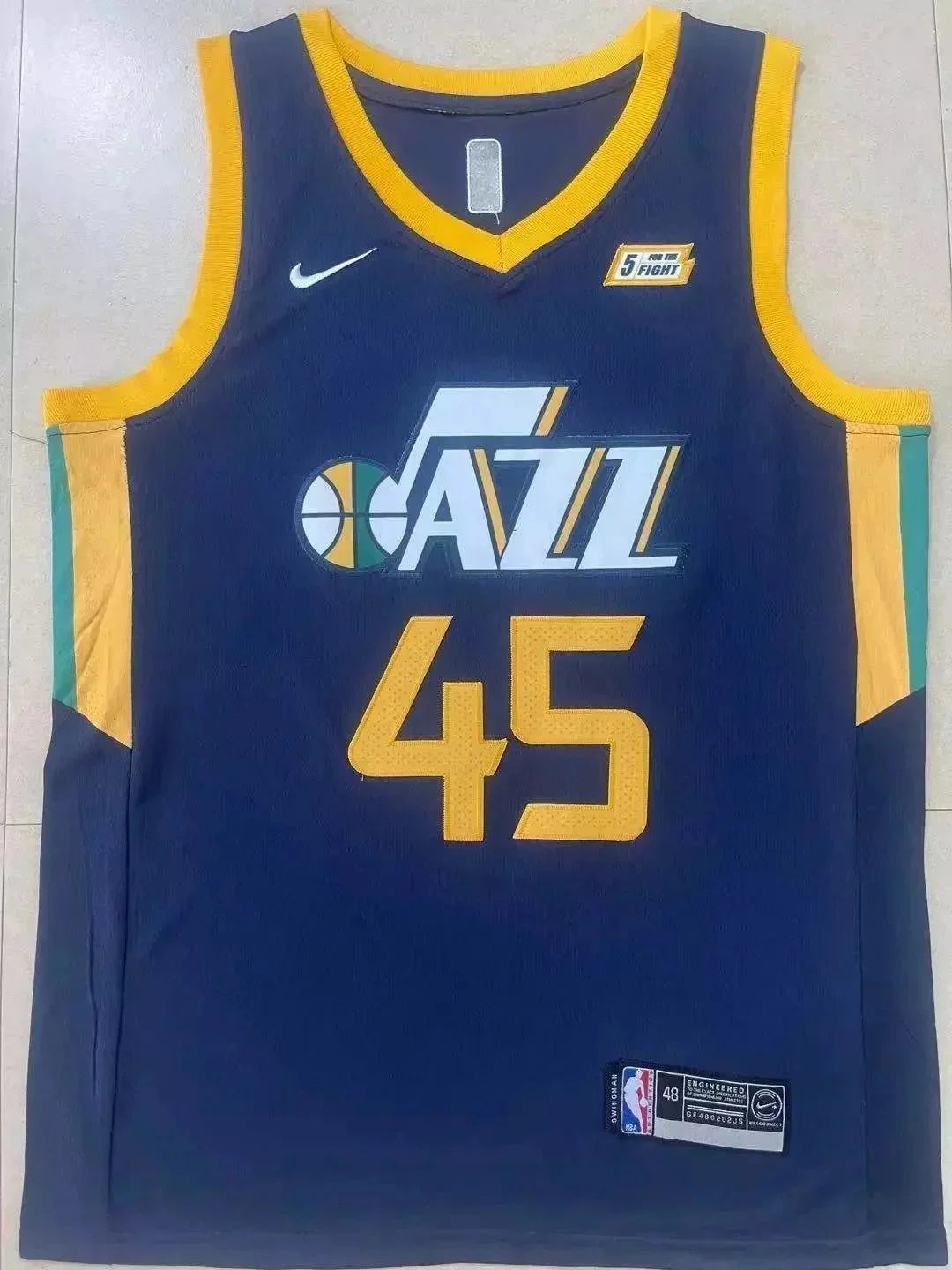 Nike Utah Jazz City Edition Jersey Black / Yellow / Orange Gradient Basketball Jersey - 3