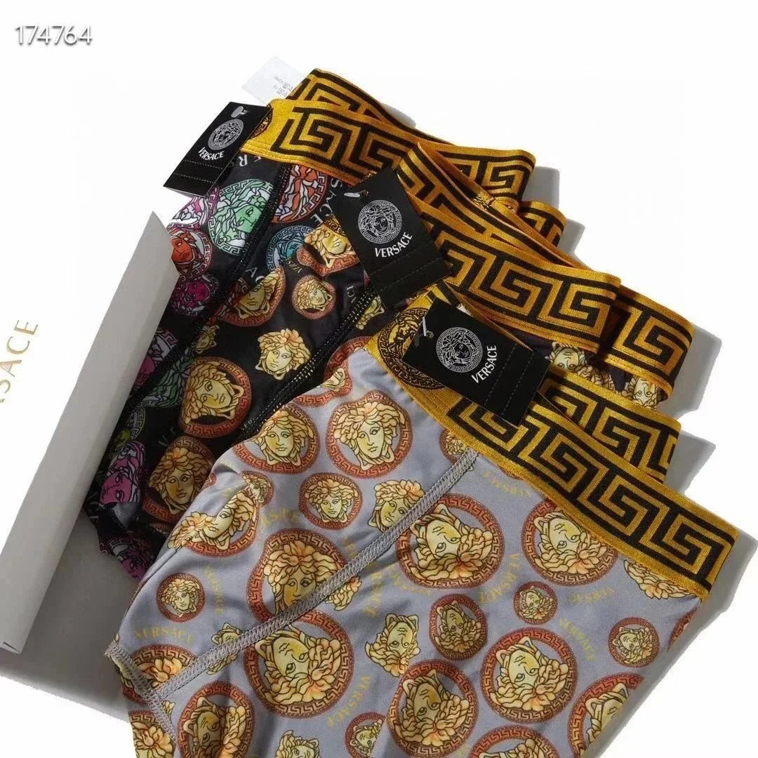 Versace Underwear Men's Medusa-print boxer briefs, 4-pack image 5
