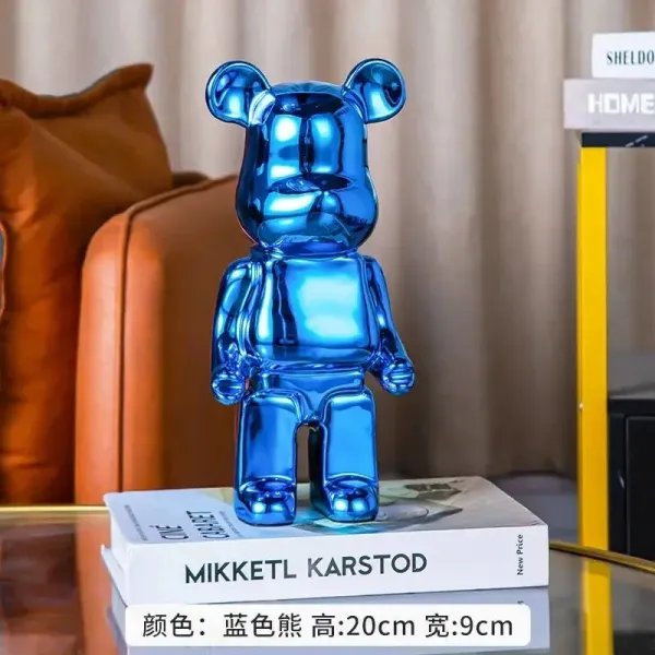 Medicom Toy Bearbrick Blue Chrome 20cm Figure Accessories - 1