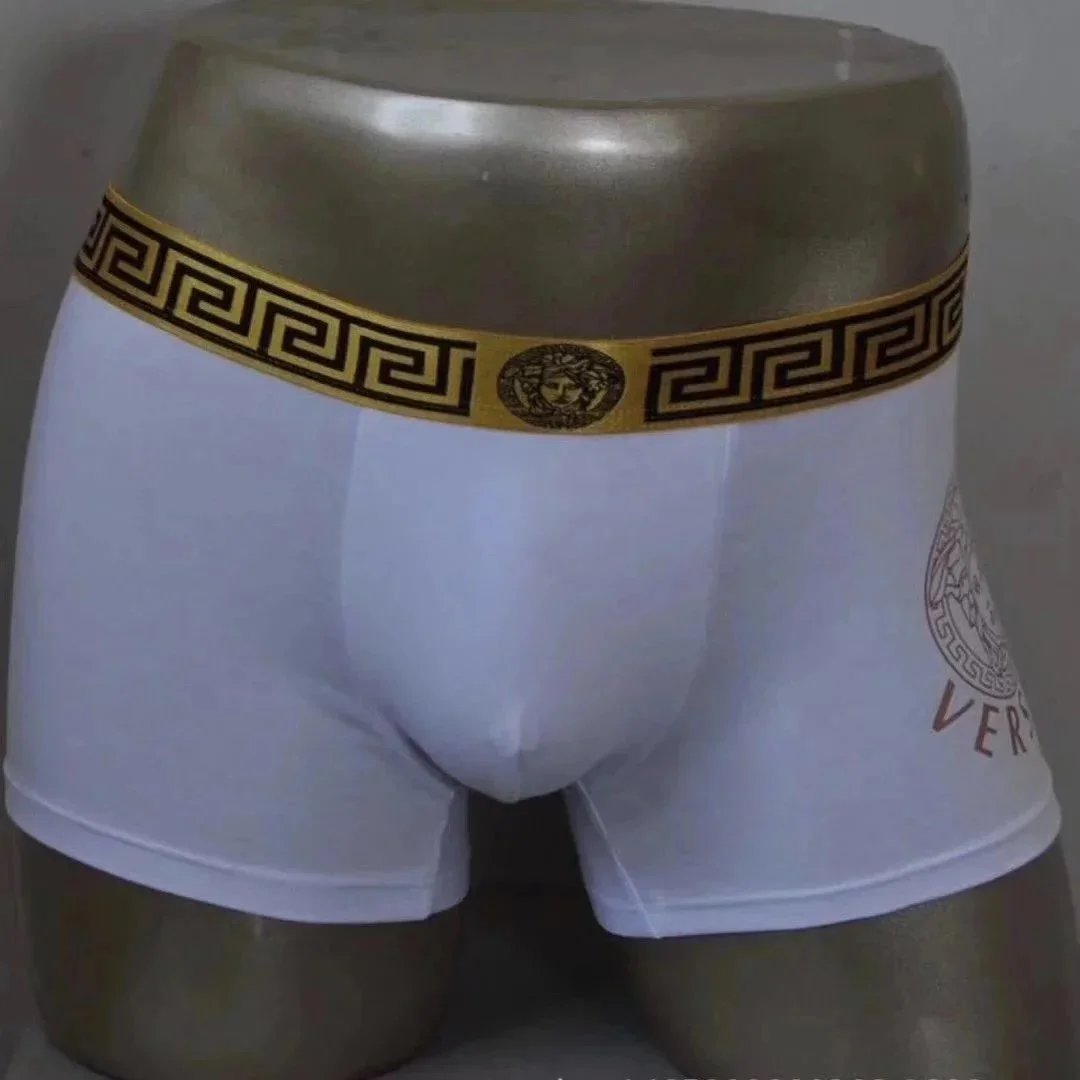 Versace Medusa Greek Key Underwear Set Navy Blue - 4