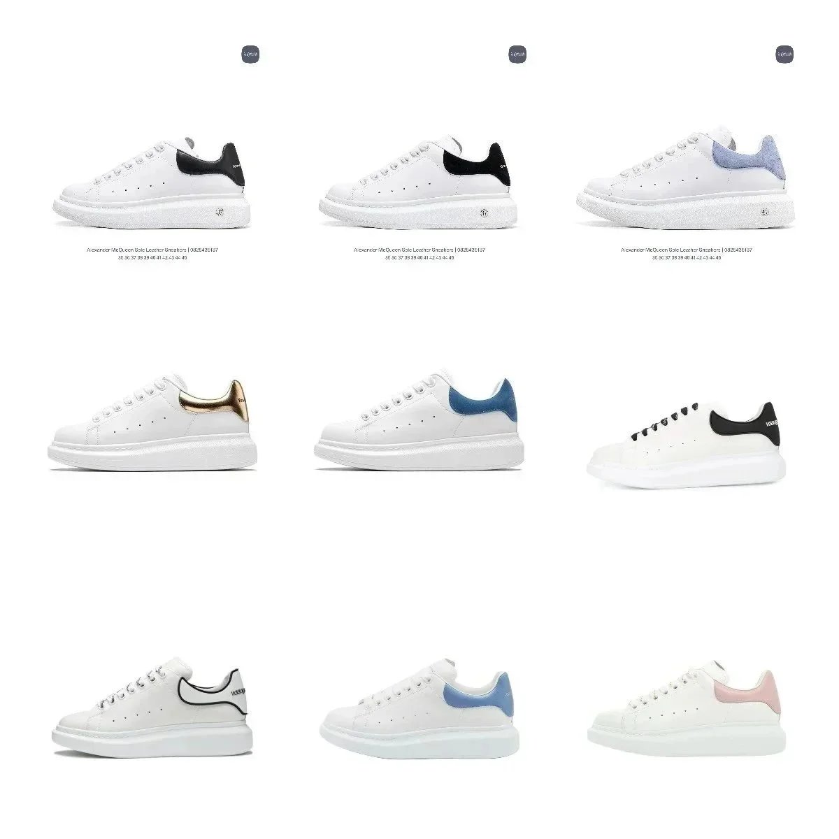 Alexander McQueen Leather Platform Sneakers