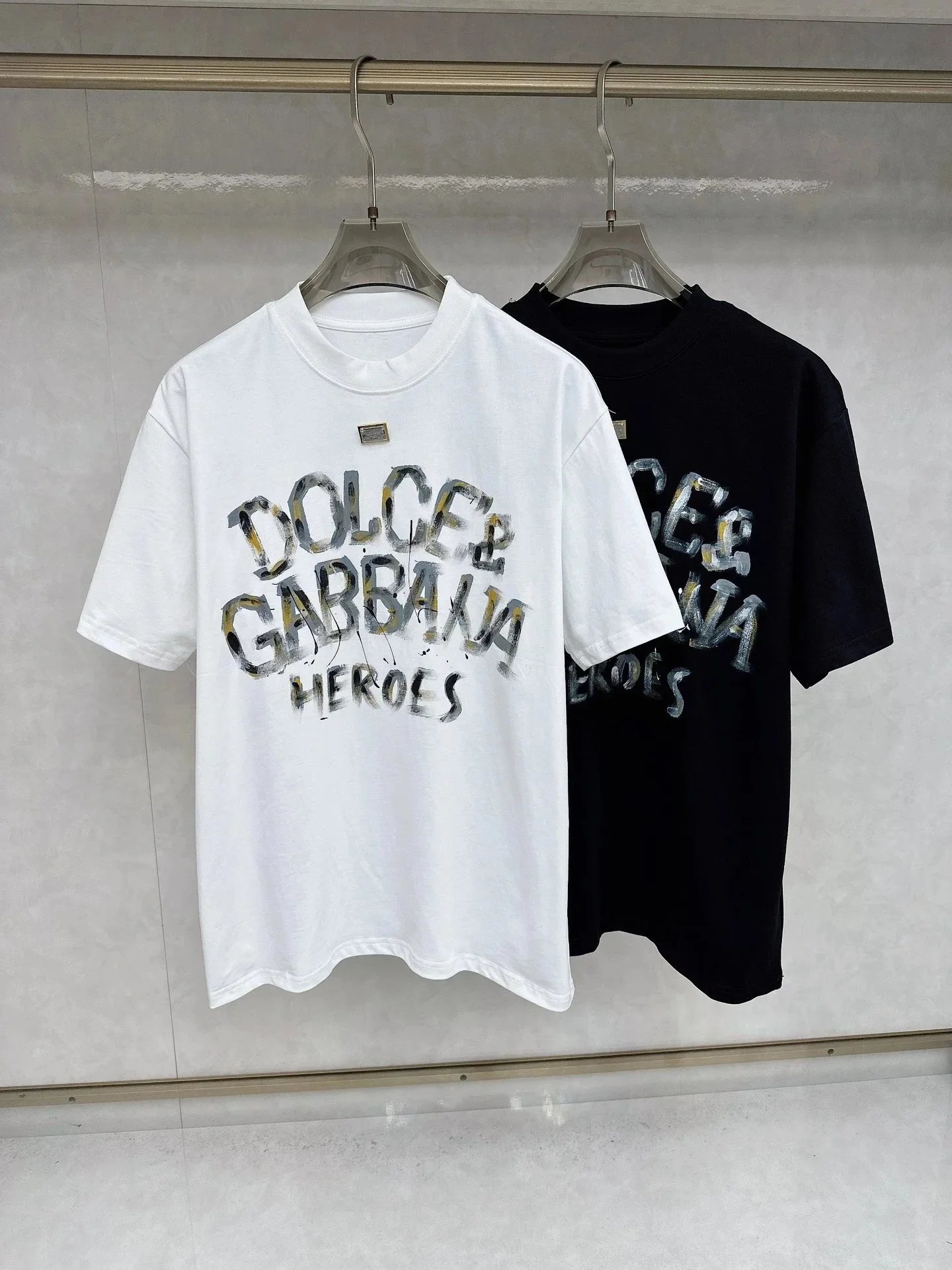 Dolce & Gabbana T-Shirts Logo Graphic Short-Sleeve T-Shirt — 37