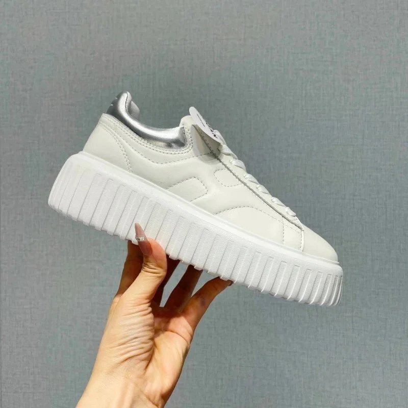 Unbranded Sneakers Lace-Up Platform with Ribbed Sole — 3