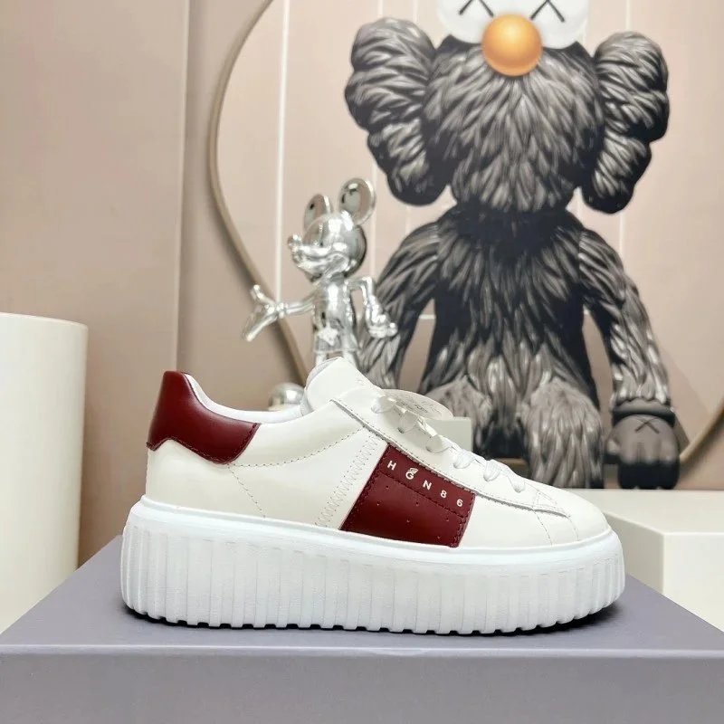 Unbranded Sneakers Lace-Up Platform with Ribbed Sole — 8