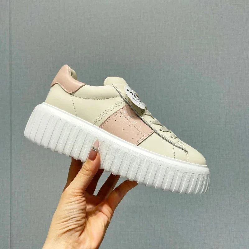 Unbranded Sneakers Lace-Up Platform with Ribbed Sole — 1