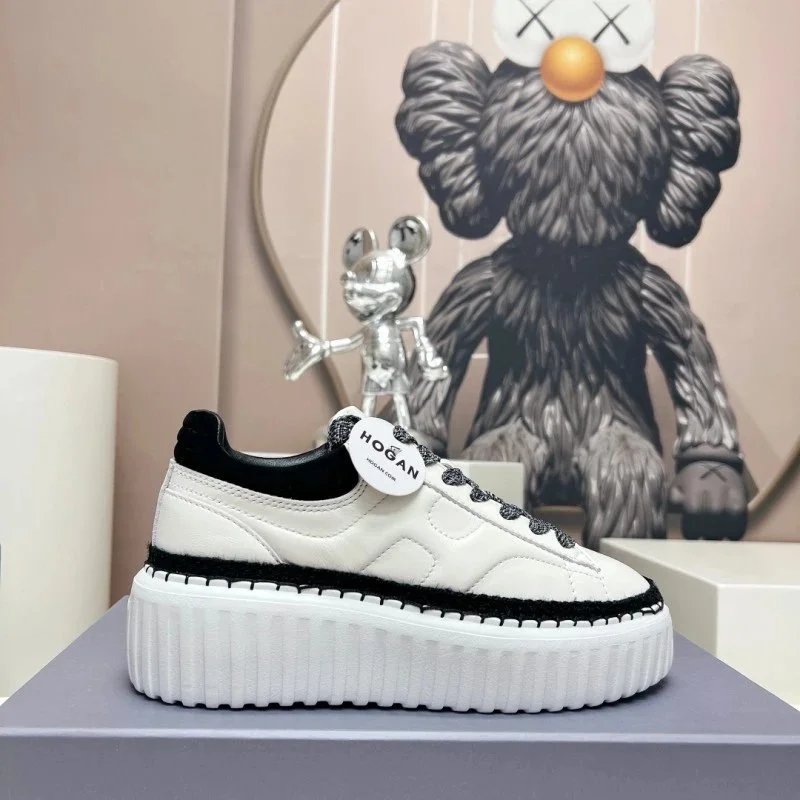 Unbranded Sneakers Lace-Up Platform with Ribbed Sole — 12