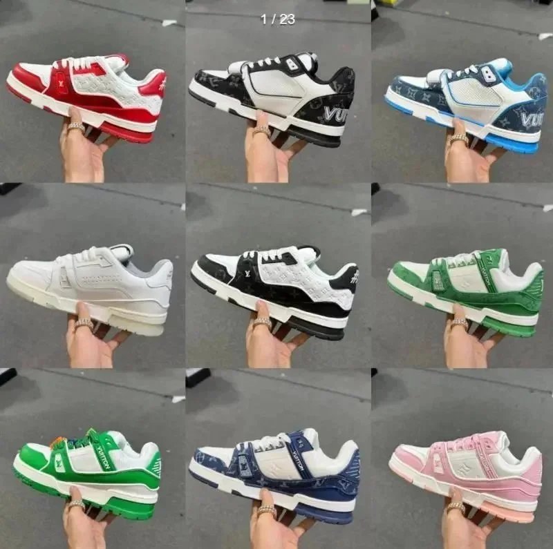 Louis Vuitton Low-top sneakers with monogram pattern
