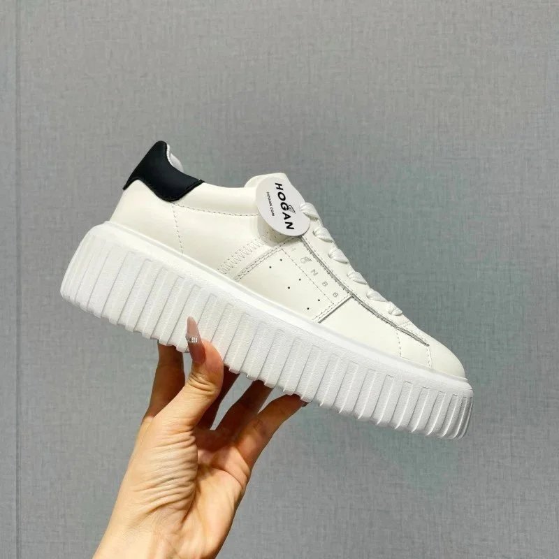 Unbranded Sneakers Lace-Up Platform with Ribbed Sole — 4