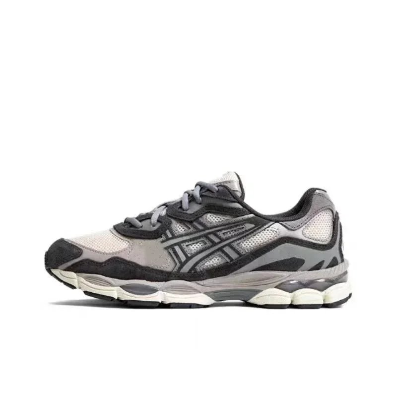 ASICS Sneakers Low-top mesh and suede with segmented cushioned sole — Oat gray