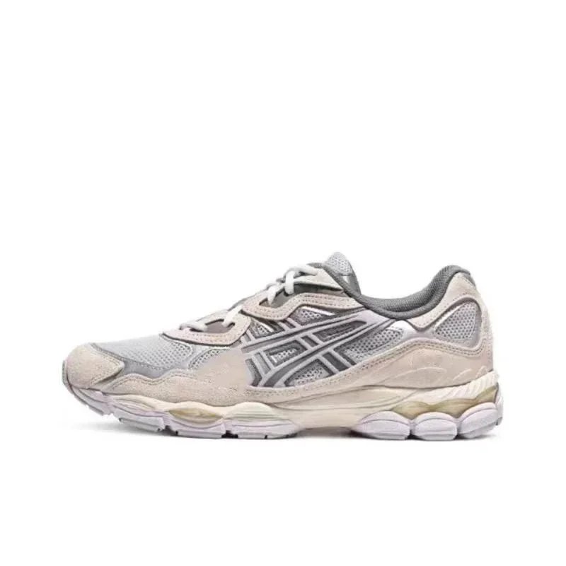ASICS Sneakers Low-top mesh and suede with segmented cushioned sole — Gray-yellow