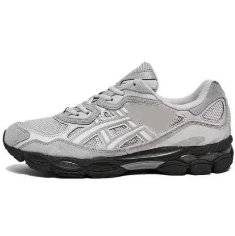 ASICS Sneakers Low-top mesh and suede with segmented cushioned sole — New release 2: gray and black