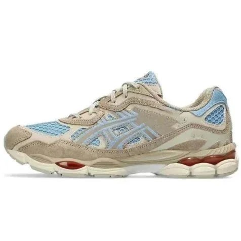 ASICS Sneakers Low-top mesh and suede with segmented cushioned sole — Sky blue-gray