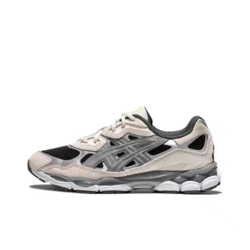 ASICS Sneakers Low-top mesh and suede with segmented cushioned sole — Milk gray