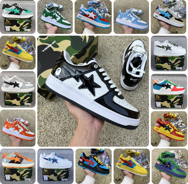 BAPE Low-Top Lace-Up Sneakers