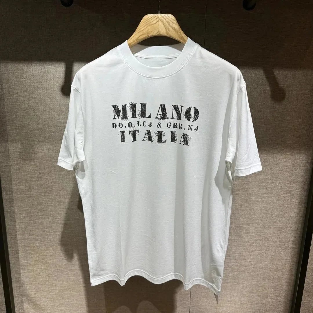 Dolce & Gabbana T-Shirts Logo Graphic Short-Sleeve T-Shirt — 5