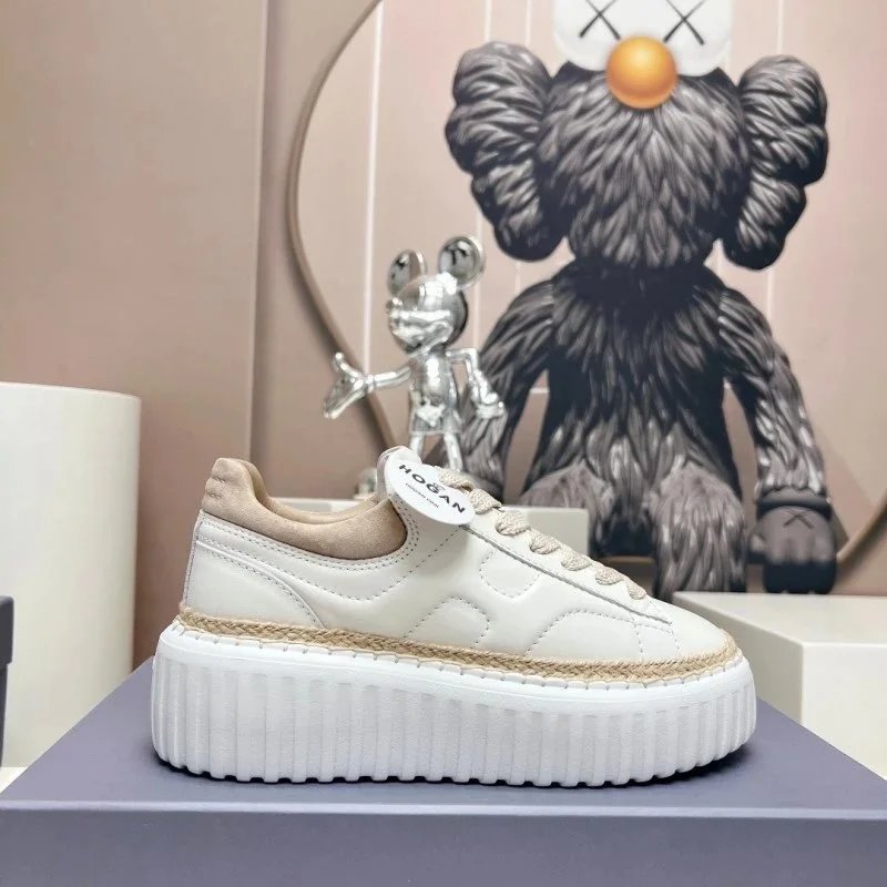 Unbranded Sneakers Lace-Up Platform with Ribbed Sole — 11