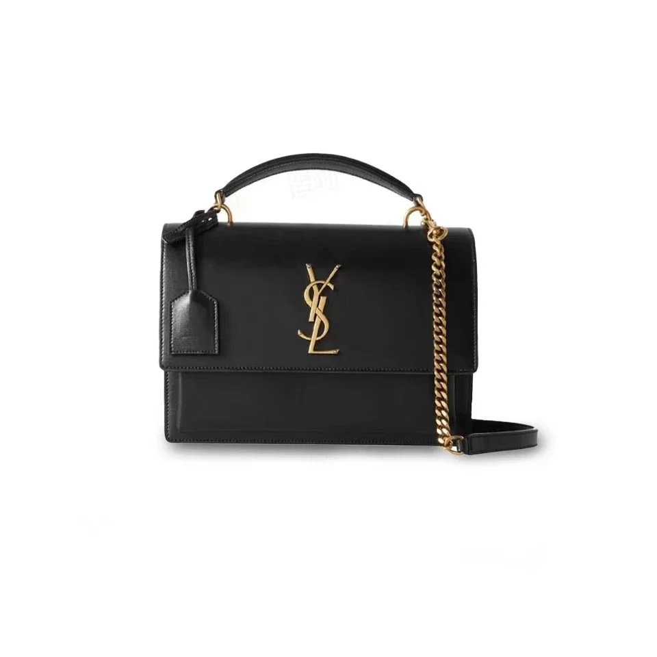Saint Laurent Black Leather Crossbody Bag