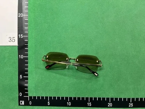 Cartier Santos de Cartier Rimless Sunglasses Gray Gradient Gold - 4