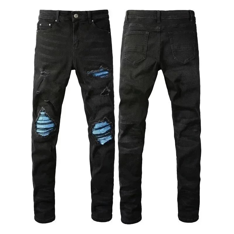 Gallery Dept x Custom Patchwork Black Distressed Jeans - 9