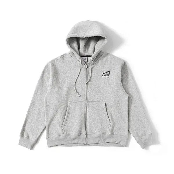 Nike Sportswear Heritage Hoodie Gray Zip-Up Hoodie - 12