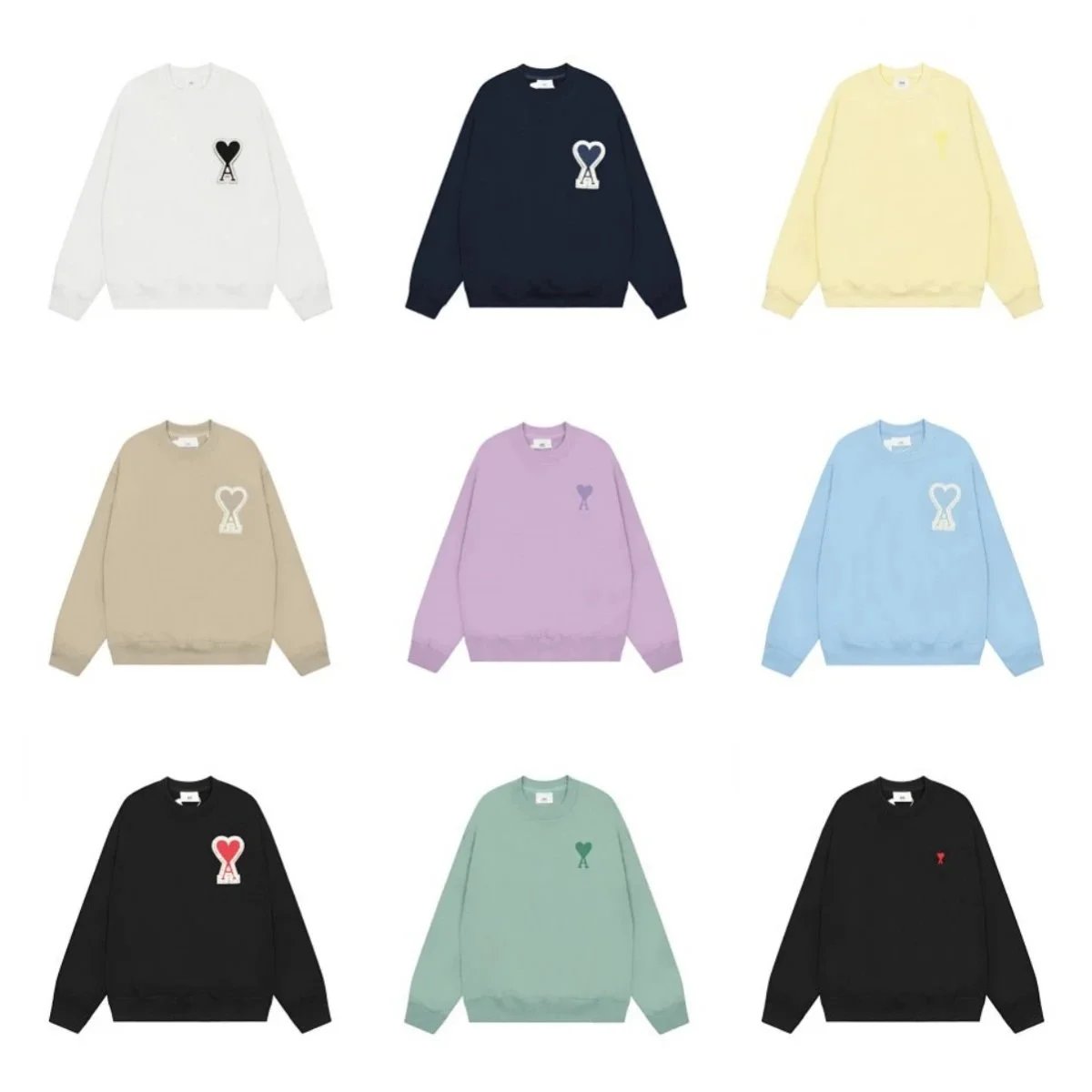 Ami Paris Heart Logo Sweatshir