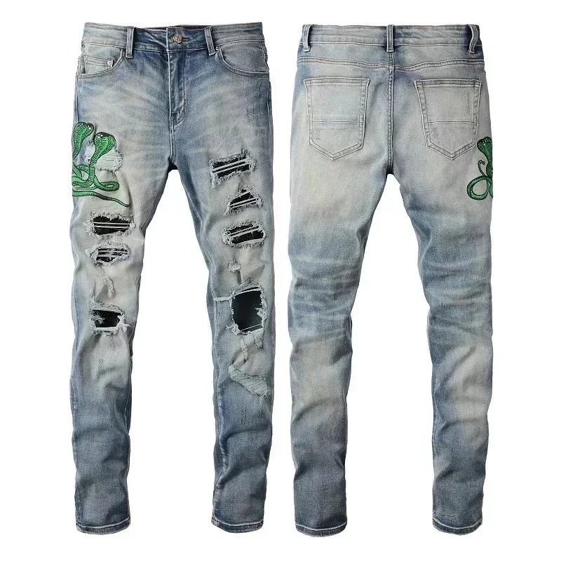 Gallery Dept x Custom Patchwork Black Distressed Jeans - 2