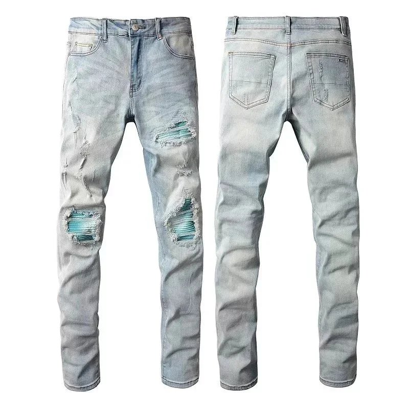 Gallery Dept x Custom Patchwork Black Distressed Jeans - 6