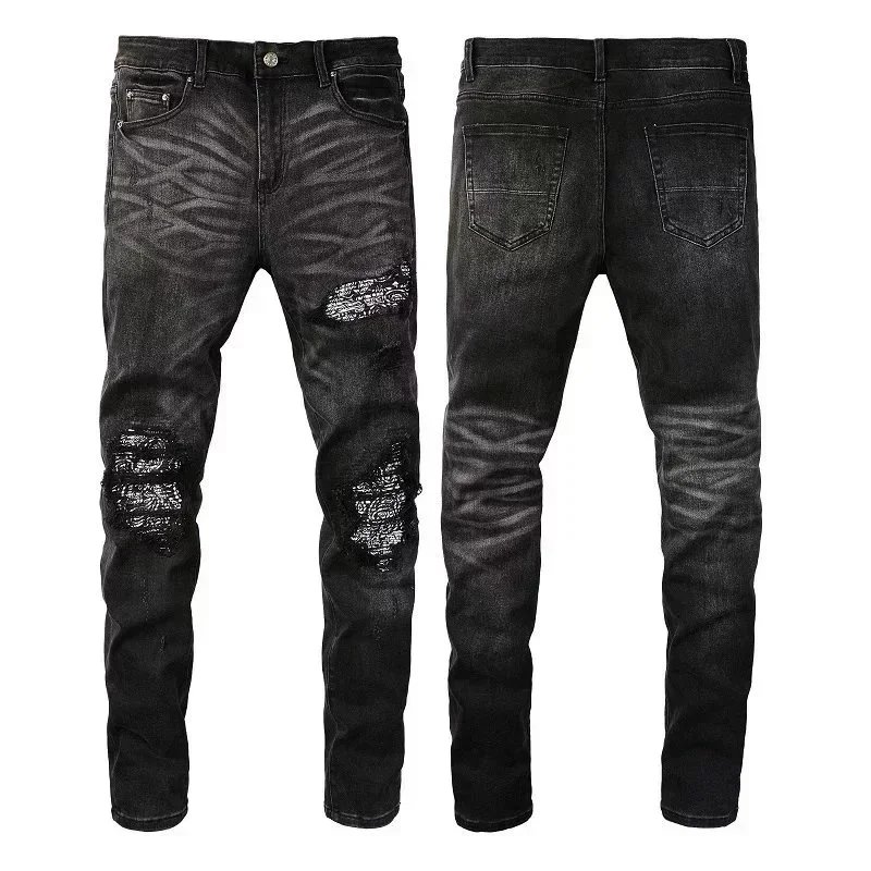 Gallery Dept x Custom Patchwork Black Distressed Jeans - 11
