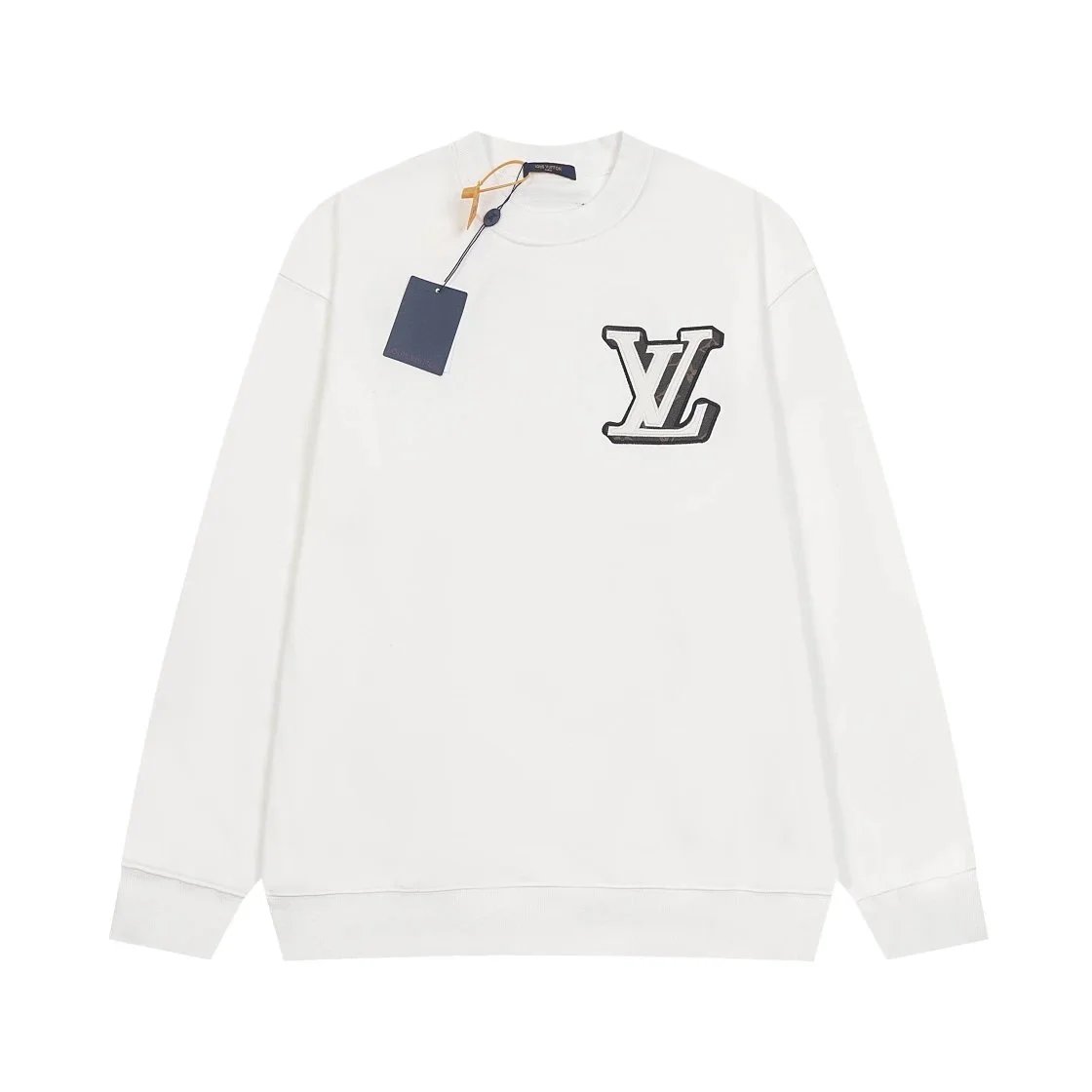 Louis Vuitton LV Monogram Patch Crewneck Sweatshirt White