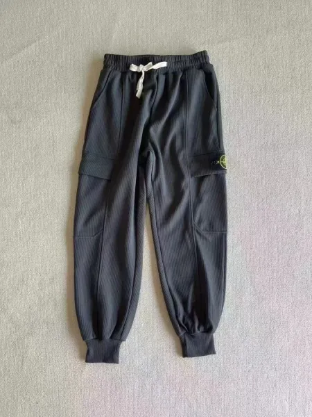 Stone Island Ribbed Hoodie and Sweatpants Set in Off-White with Gray Trail Sneakers - 5