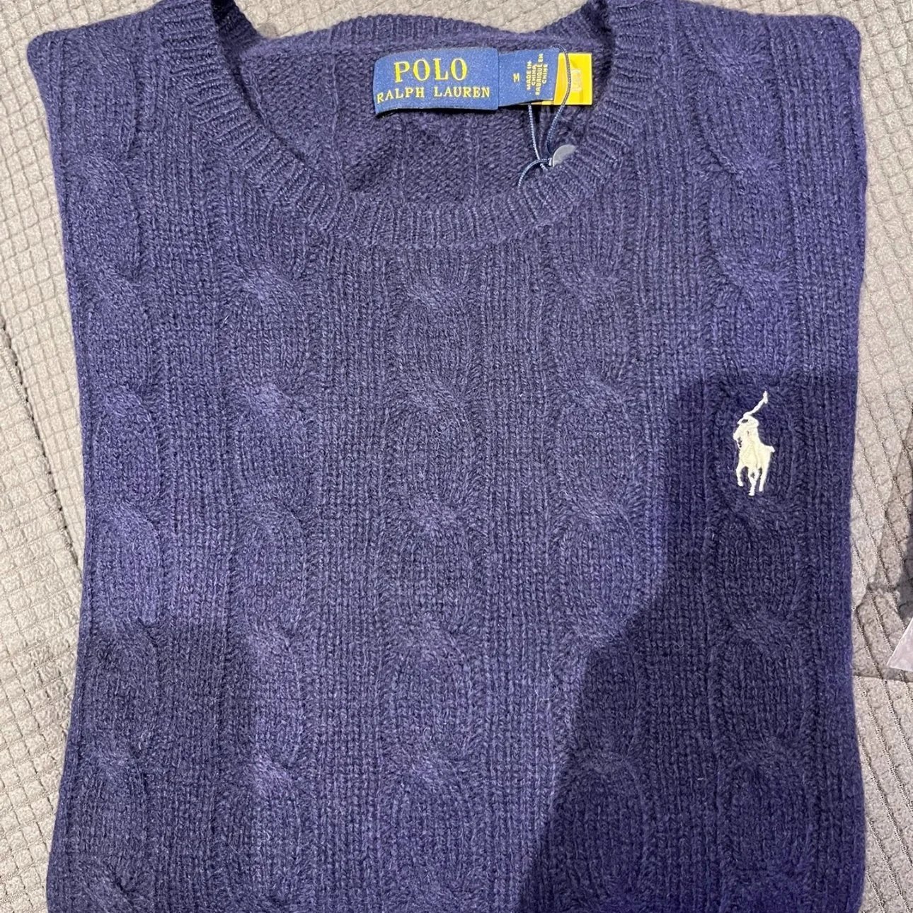 Blue and White Label