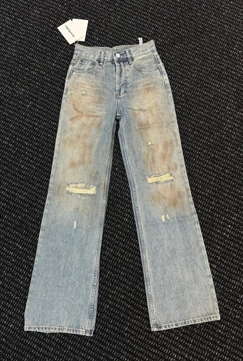Acne Studios Keychain‑Print Wide‑Leg Jeans 12