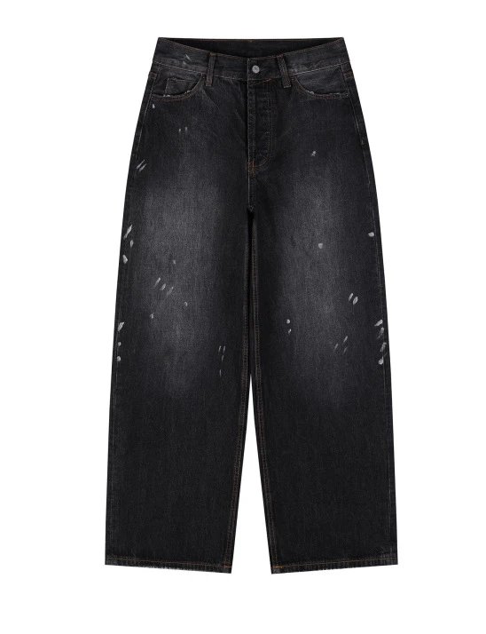 Acne Studios Keychain‑Print Wide‑Leg Jeans 10
