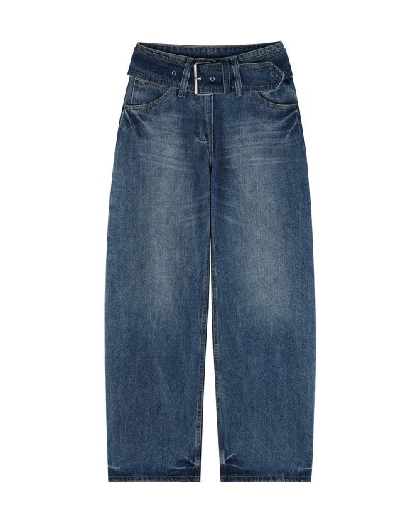 Acne Studios Keychain‑Print Wide‑Leg Jeans 11