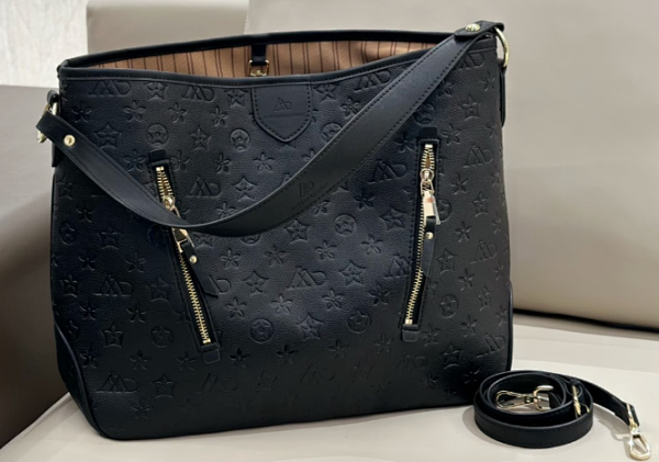 Design Embossed Monogram Hobo Bag Black Shoulder Bag Underarm Bag product listing in Litbuy spreadsheet finds