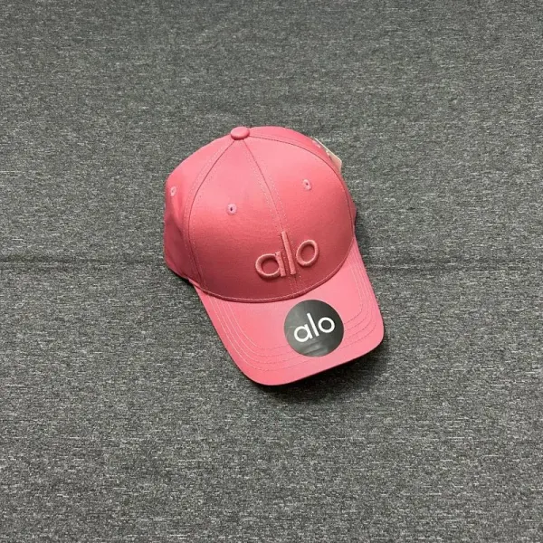 Alo Yoga Embroidered Logo Pink Baseball Cap - 13