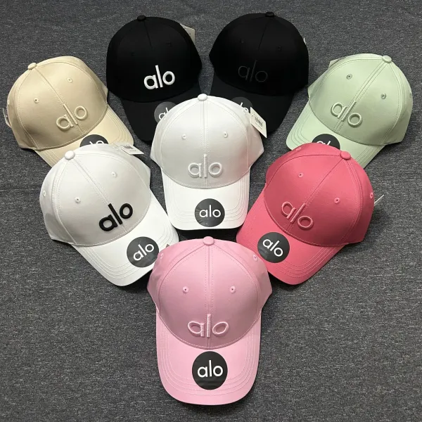Alo Yoga Embroidered Logo Pink Baseball Cap - 5