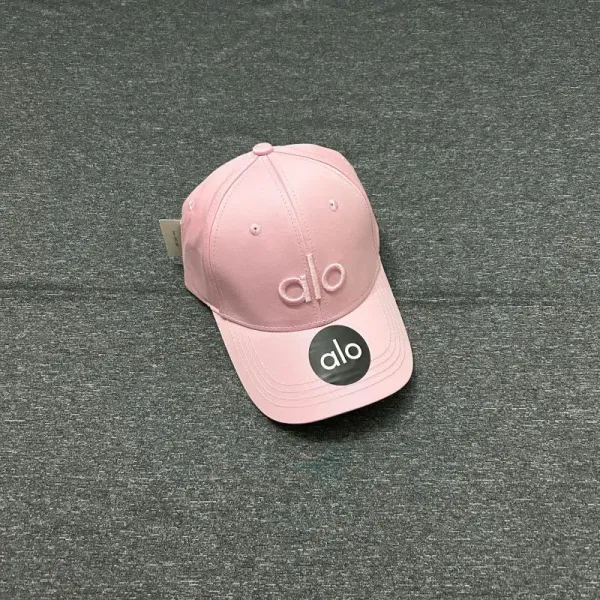 Alo Yoga Embroidered Logo Pink Baseball Cap - 1