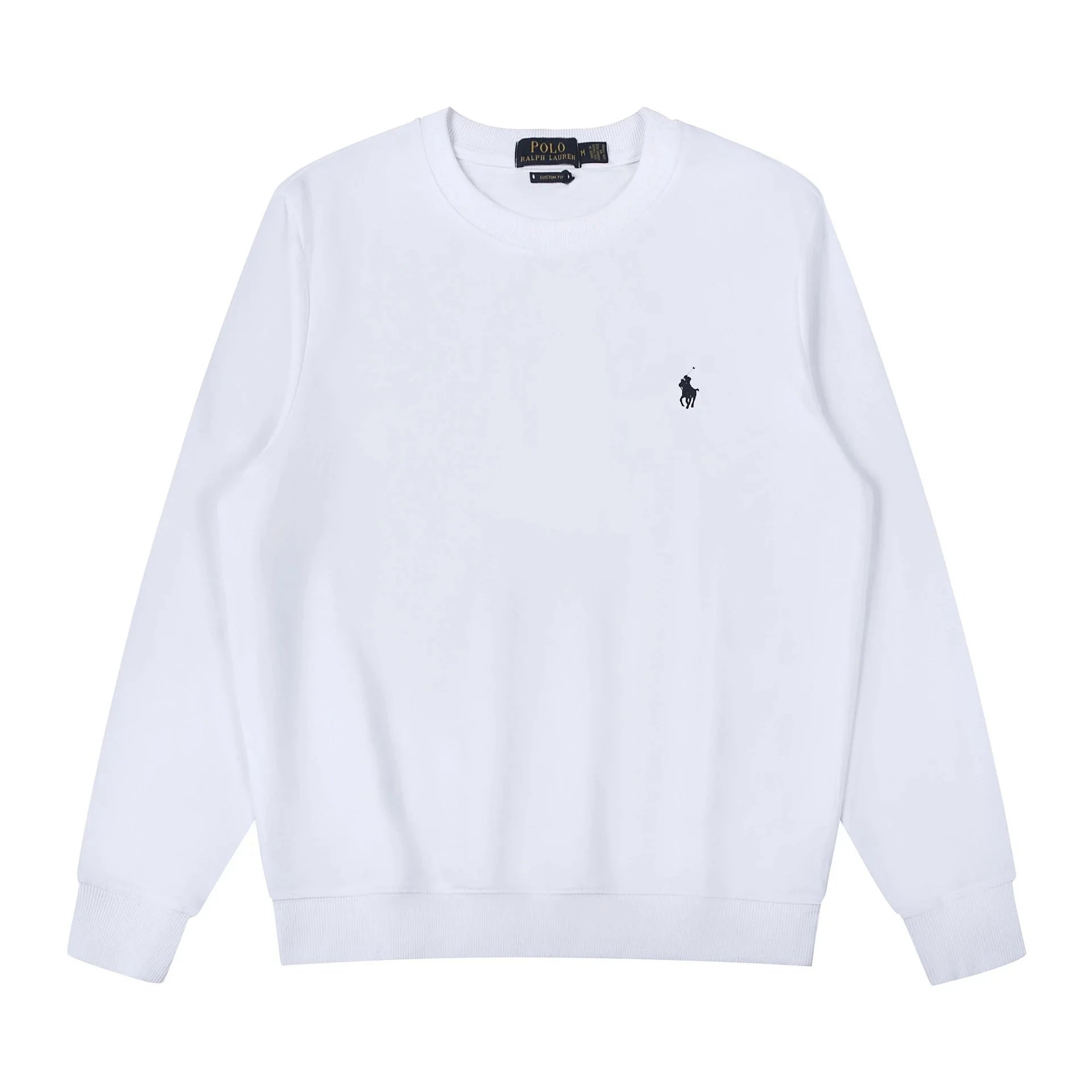 Round neck white black label
