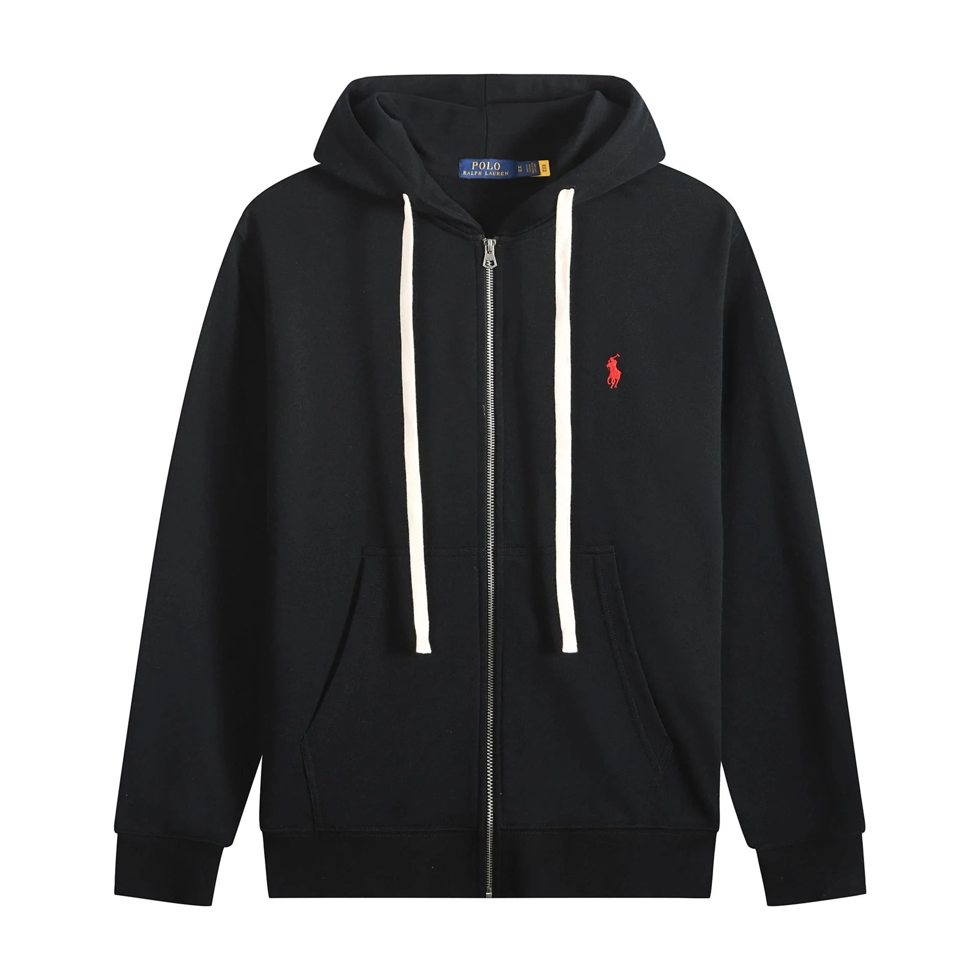 White rope zipper with black and red markings