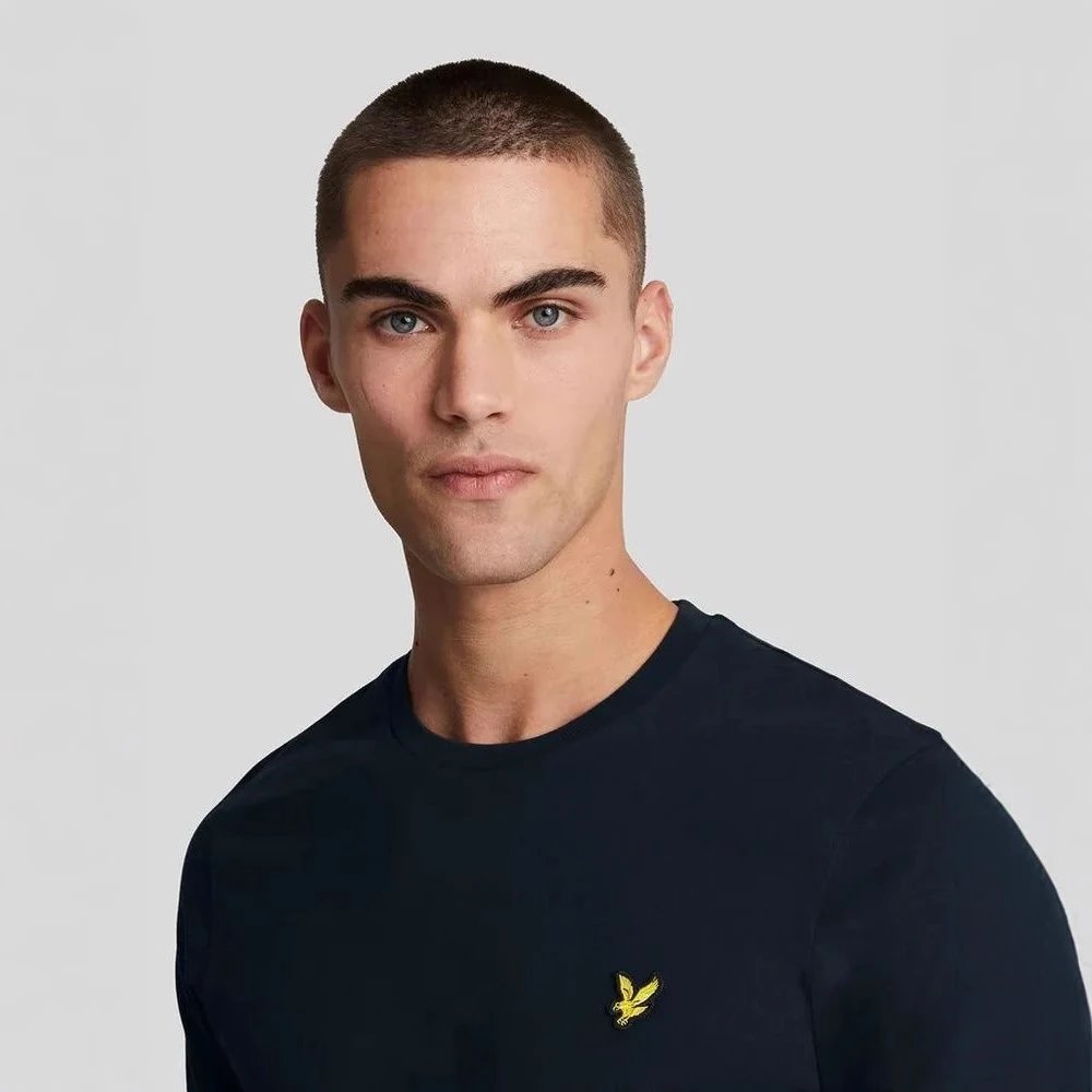 Premium Cotton Short Sleeve T-Shirt Streetwear High-End Men's Casual Minimalist Versatile Niche Summer New Top